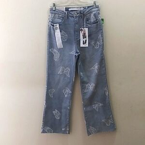 Tinsel town women butterfly jeans size 3